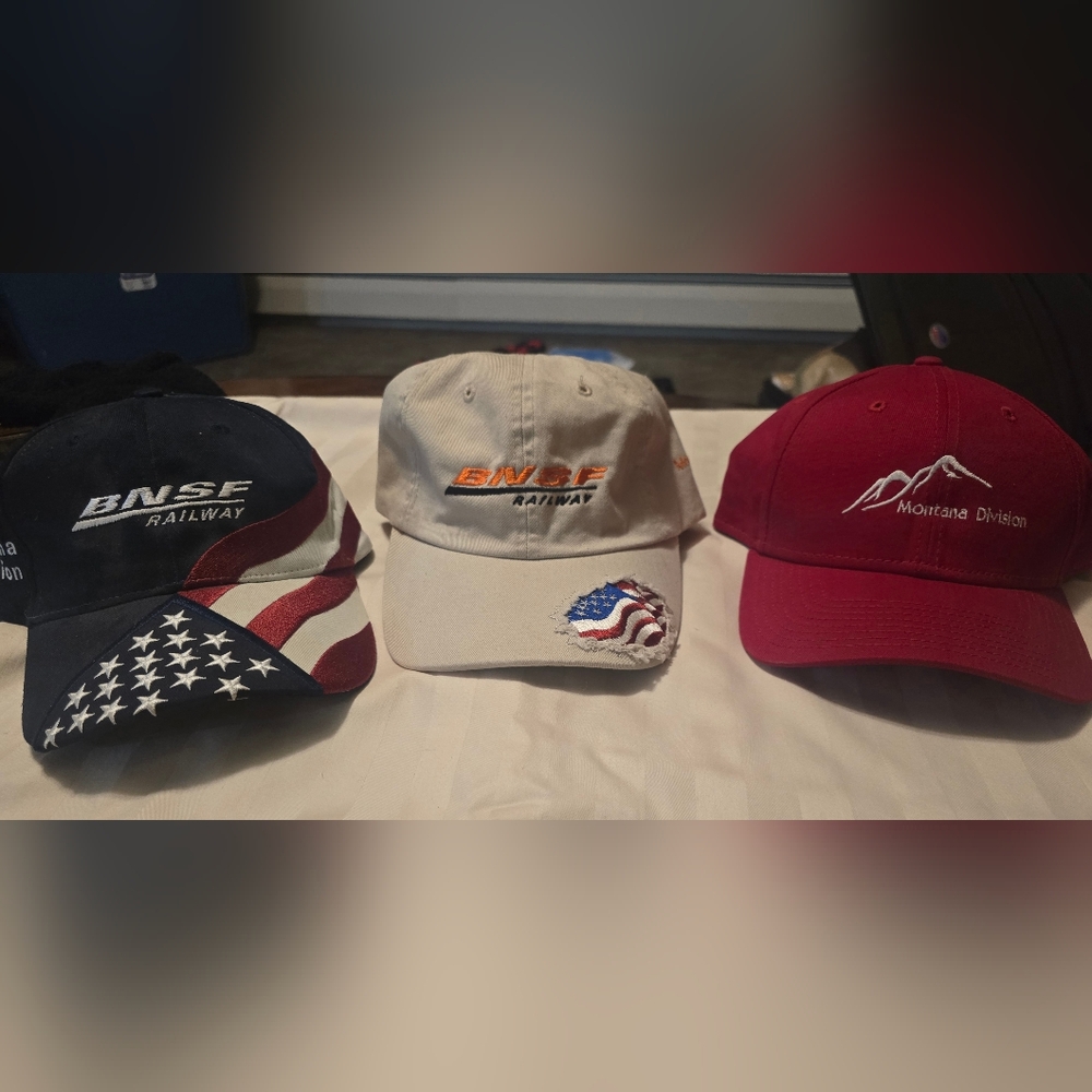 3 BNSF caps